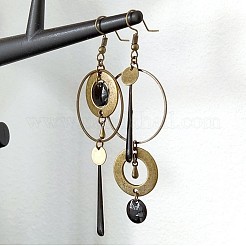 Asymmetric Alloy Dangle Earrings&nbsp;FS-WG7C7E4-01