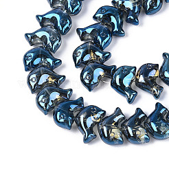 Electroplate Transparent Glass Beads Strands&nbsp;EGLA-N017-06-A04