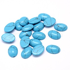 Dyed Synthetic Turquoise Oval Cabochons&nbsp;G-L385G-01