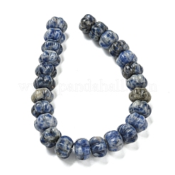 天然ブルースポットジャスパービーズ連売り  カボチャ  12x7.5~8mm  穴：1.4mm  約25個/連  7.48~7.87''（19~20センチメートル）&nbsp;G-G142-A13-01