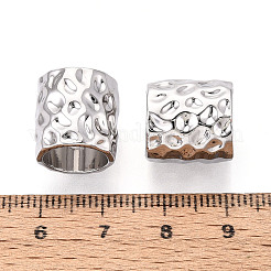 Textured Alloy Large Hole Beads&nbsp;PALLOY-T091-43P