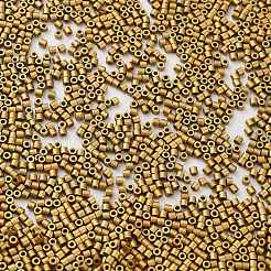 焼付塗装ガラスシードビーズ  シリンダー  ダークチソウ  2x1.5mm  穴：1mm  約5599個/50g&nbsp;X-SEED-S042-15B-31