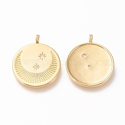 Brass Pendants&nbsp;ZIRC-L098-030G