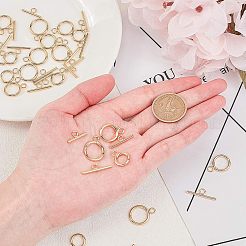 304ステンレススチールトグル留め具  リング  ゴールドカラー  68x52x11mm  20セット/箱&nbsp;STAS-UN0002-13G