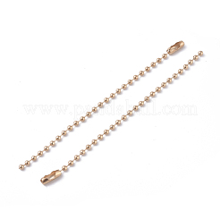 コネクター付き鉄球チェーン  ハンダ付け  ボールチェーンハングタグ作成用  ライトゴールド  98~100x2.2mm&nbsp;IFIN-WH0051-84LG