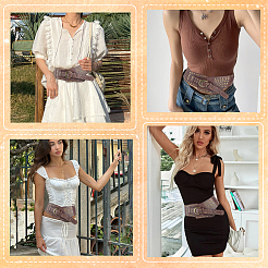 Imitation Leather with Alloy Rivet Chain Belts&nbsp;AJEW-WH20006-252