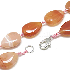 Natural Carnelian Beaded Necklaces&nbsp;NJEW-S396-18