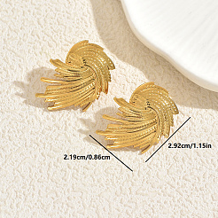 Stainless Steel Vortex Spiral Stud Earrings&nbsp;QW2391