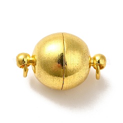 ループ付き真鍮製マグネットクラスプ  ラウンド  ミックスカラー  ミックスカラー  19x12mm  穴：2mm&nbsp;MC022-M