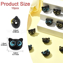 10Pcs 2 Colors Opaque Resin Beads&nbsp;RESI-YW0001-93