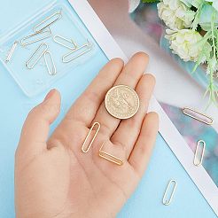 12個2サイズの真鍮オーバルスタッドピアス、女性用スターリングシルバーピン925個付き  18KGP本金メッキ  25x6.5mmと20x6mm  ピン：0.8mm  6pcs /サイズ&nbsp;KK-FH0005-08