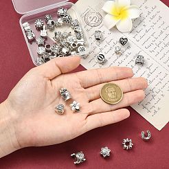 40 Pcs Tibetan Style Alloy European Beads&nbsp;FIND-CJ0004-38