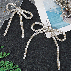6Pcs 2 Styles Bowknot Alloy Rhinestone Brooches for Clothes&nbsp;JEWB-DC0001-25