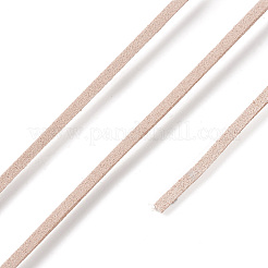 45m フェイクスエードコード  フェイクレース  淡い茶色  2~2.5x1.5~2mm  約50ヤード（45m）/ロール&nbsp;LW-M003-10
