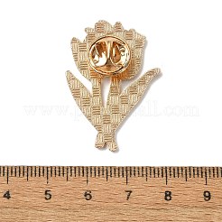 チューリップエナメルピン  バックパック服用合金ブローチ  カラフル  34.5x24x10mm&nbsp;JEWB-P045-02A-G