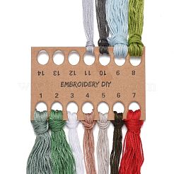 DIYの風景刺繡セット  模造竹フレームを含む  鉄製ピン  布  カラフルな糸  花の生活模様  213x201x9.5mm  内径：183mm&nbsp;DIY-O021-13