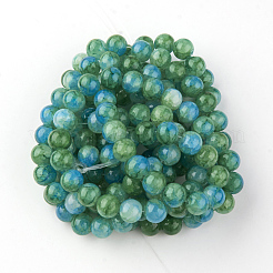Baking Paint Crackle Glass Bead Strands&nbsp;DGLA-Q023-8mm-YS46