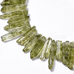 Natural Crackle Quartz Crystal Dyed Beads Strands&nbsp;G-I345-04A