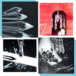 20Pcs 4 Styles Transparent Glass Pendants&nbsp;GLAA-SP0001-79