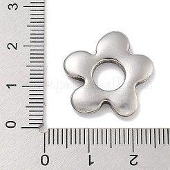 変色防止304ステンレススチールペンダント  花のチャーム  ステンレス鋼色  20x21.5x2.8mm  穴：7mm&nbsp;STAS-D197-14P