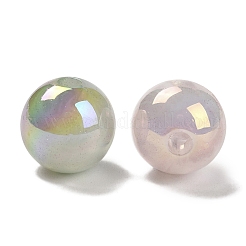 丸型 UV メッキ 光る虹色 アクリルビーズ  キラキラビーズ  暗闇で光る  ミックスカラー  15.5mm  穴：3.5mm&nbsp;LACR-R001-10A