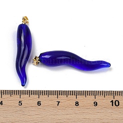 Handmade Lampwork with Brass Pendants&nbsp;KK-Q095-02A-01