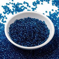 MIYUKIラウンドロカイユビーズ  日本製シードビーズ  （rr149)透明カプリブルー  8/0  3mm  穴：1mm  約422~455PCS /ボトル  10 G /ボトル&nbsp;SEED-JP0009-RR0149