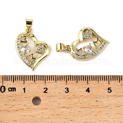 Mother's Day Brass Micro Pave Cubic Zirconia Pendants&nbsp;KK-M324-02A-G