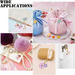 40Pcs 5 Colors Alloy Enamel Pendant Decorations&nbsp;HJEW-YW00159