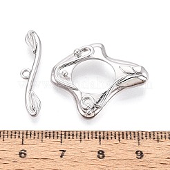 6 個真鍮マンテル  ナゲット  プラチナメッキ  26.5mm  穴：1mm&nbsp;KK-T073-43P