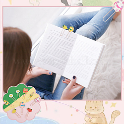 9Pcs 9 Styles Zinc Alloy Enamel Bookmarks&nbsp;AJEW-GA0008-05