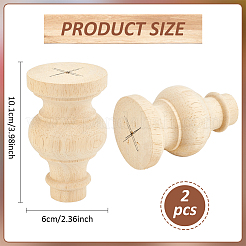 木製家具の脚  キャビネットの脚  湯通しアーモンド  101x60mm&nbsp;DIY-WH0888-582A