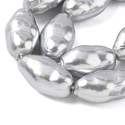 Electroplate Opaque Glass Imitation Pearl Strands&nbsp;EGLA-D302-01A