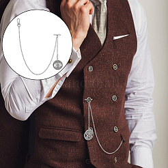 Aluminum Clip Pocket Watch Chain&nbsp;HJEW-PH02436