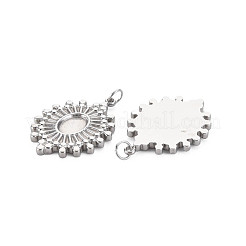 304 Stainless Steel Pendant Enamel Settings&nbsp;STAS-N097-136P