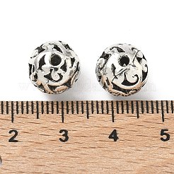 合金フィリグリービーズ  フィリグリーボール  ラウンド  アンティークシルバー  10mm  穴：2mm&nbsp;PALLOY-L118-04