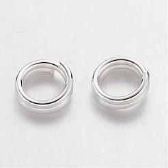 アイアンスプリットリング  ダブルループ丸カン  カドミウムフリー＆鉛フリー  銀色のメッキ  4x1.4mm  内径約3.3mm  約20000個/1000g&nbsp;JRDS4mm