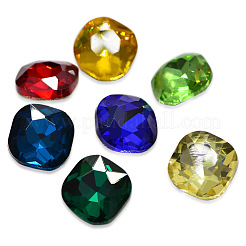 Glass Pointed Back Rhinestone Cabochons&nbsp;RGLA-A003-18x7mm-M