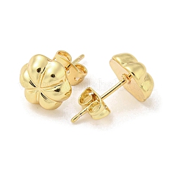 Flower Rack Plating Brass Stud Earrings&nbsp;EJEW-F331-29G