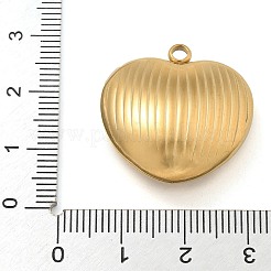 304ステンレスペンダント  ハートチャーム  18KGP本金メッキ  25x24.5x9.5mm  穴：2.5mm&nbsp;LS-STAS-M084-03A-G