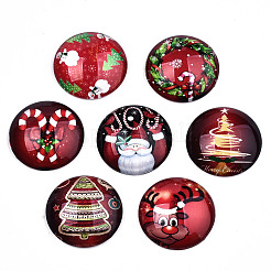 Glass Cabochons&nbsp;X-GGLA-S036-18B