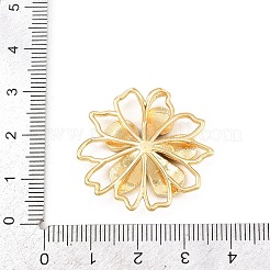 真鍮製エナメルペンダント  花のチャーム  長持ちメッキ  ラックめっき  鉛フリー＆カドミウムフリー  18KGP本金メッキ  グリーン  28x30x5mm  穴：6x2mm&nbsp;KK-C162-026G-01