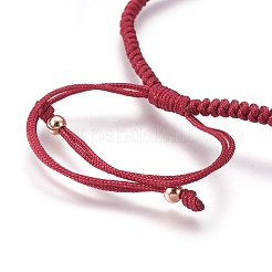 Nylon Cord Braided Bead Bracelets Making&nbsp;BJEW-F360-FRG15