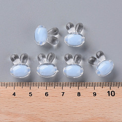 透明なアクリルビーズ  二層ビーズ  兎  コーンフラワーブルー  15.5x12x9.5mm  穴：2mm  約480個/500g&nbsp;TACR-S152-05A-SS2113