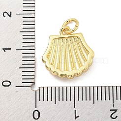 真鍮製チャーム  丸カン付き  長持ちメッキ  鉛フリー＆カドミウムフリー  介殻  18KGP本金メッキ  14.5x14x3mm  穴：3mm&nbsp;KK-Q814-18G