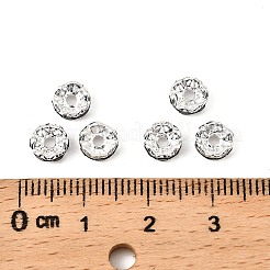Brass Rhinestone Spacer Beads&nbsp;X-RB-A014-L6mm-02S