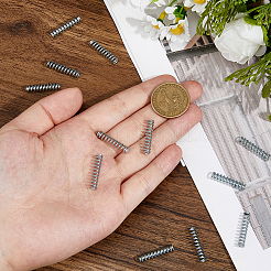 スチールスプリング6個  プラチナ  23x5mm  内径：3mm&nbsp;FIND-FH0012-16P