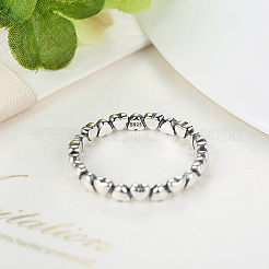 with 925 Stamp Thailand Sterling Silver Heart Band Finger Rings&nbsp;RJEW-FF0003-01-18mm