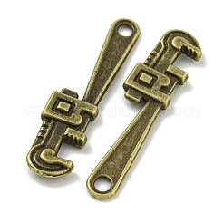 合金のチベット風チャーム  鉛フリー＆カドミウムフリー  レンチ  アンティークブロンズ  32x7.5x2.5mm  穴：2mm&nbsp;TIBE-I026-5989AB