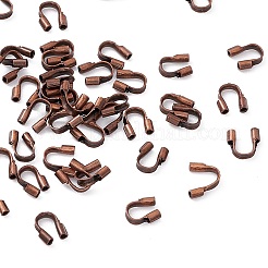 真鍮製U字カンU字金具  長持ちメッキ  赤銅鉱  5x4x1mm  穴：0.5mm&nbsp;LS-KK-E758-19R